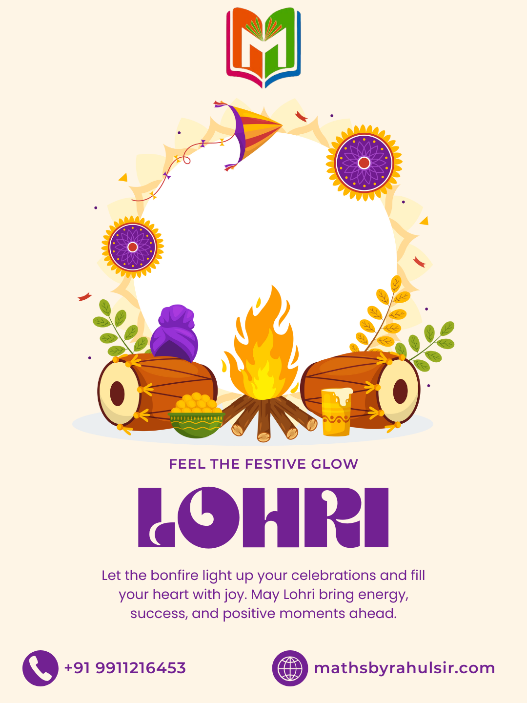 Maths by Rahul Sir Celebrating Success with Happy Lohri Wishes