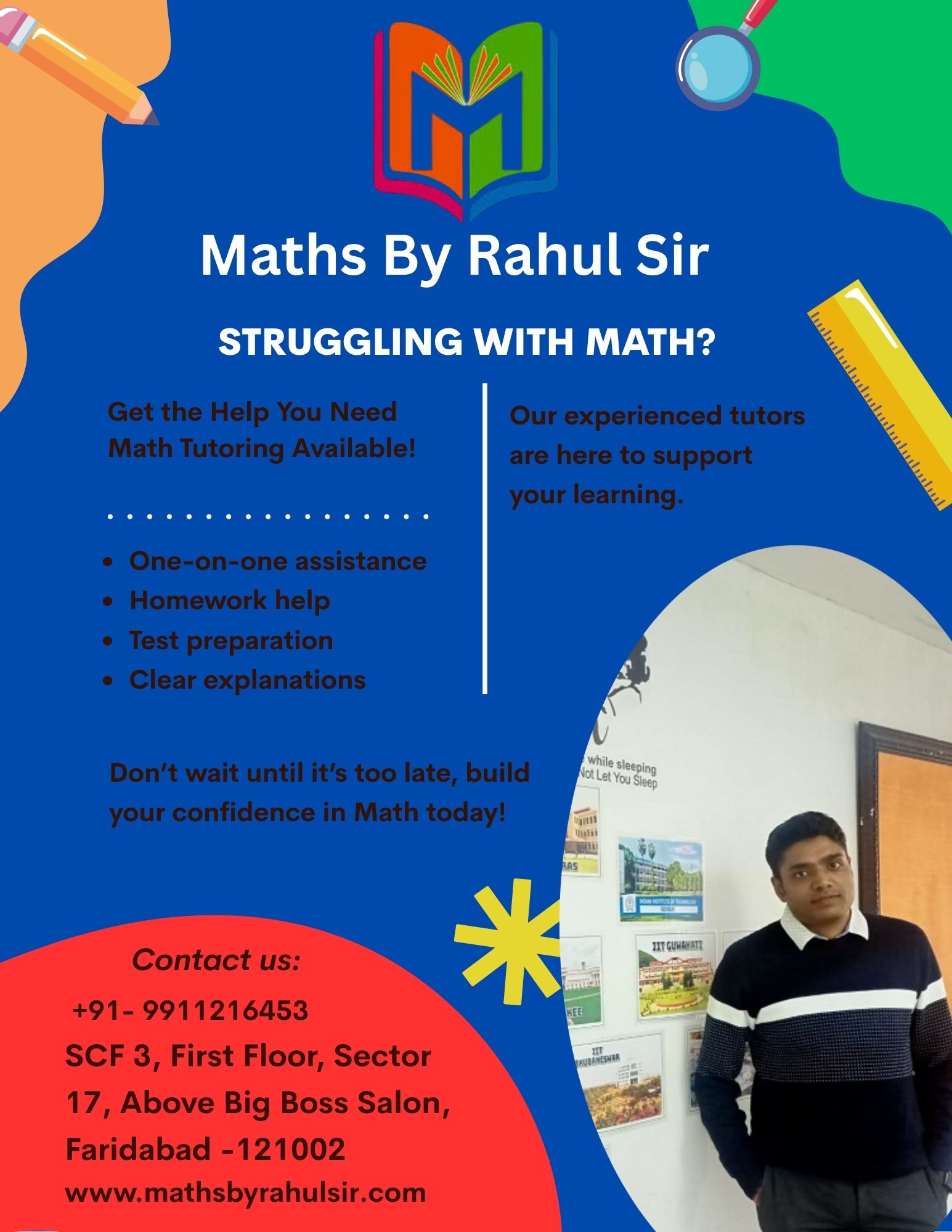 Maths by Rahul Sir in Faridabad – Best Coaching for Class 9th, 10th, 11th, 12th & Competitive Exams